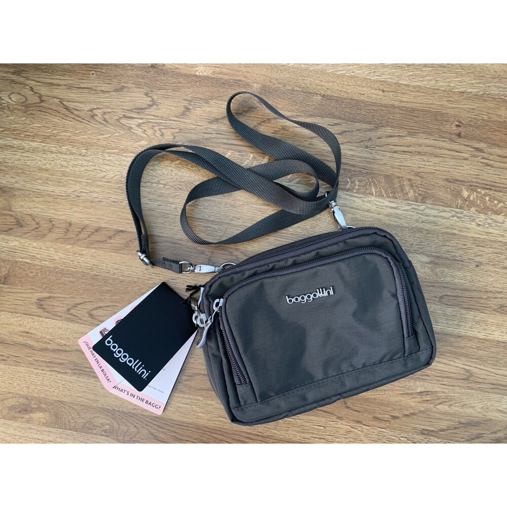 Baggalini Triple Zip Bag RFID Front Wallet Crossbody Fanny Belt Loops NEW NWT - Picture 3 of 11